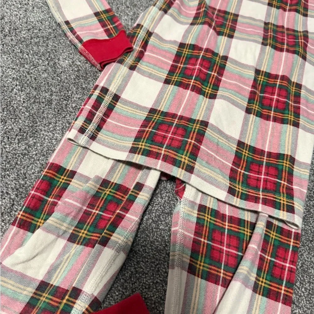 Hanna Andersson Red Plaid Pajamas Sz 120cm